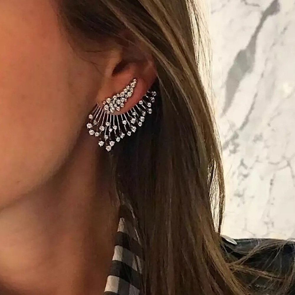 “Deja Vu” Abstract Diamond Unique Gothic/Biker/Punk Rustic Silver AntiqueEarring